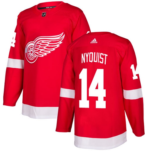 Adidas Red Wings #14 Gustav Nyquist Red Home Authentic Stitched Youth NHL Jersey
